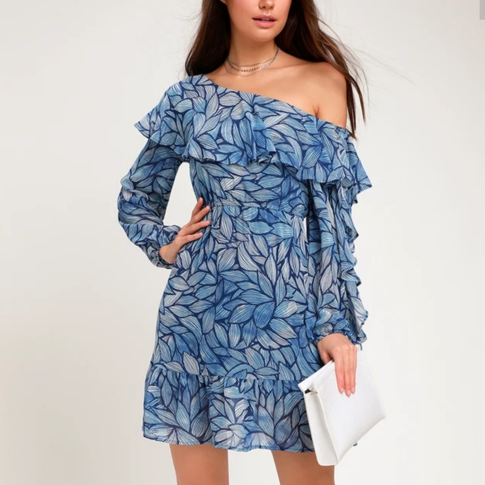 Lulu's breeze and thank you one sleeve dress XL